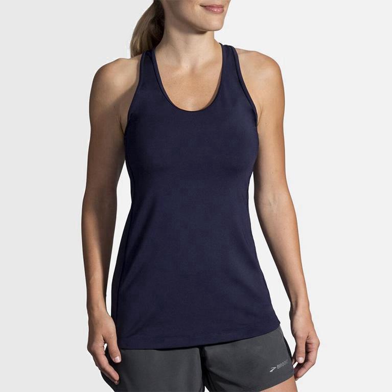 Brooks Pick-Up NZ - Women's Running Tank Top - Blue (79183-ISXQ)